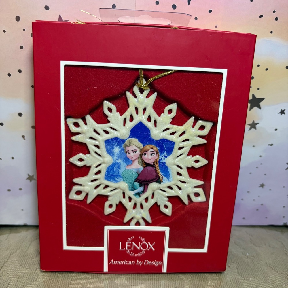 Lenox Disney Frozen Elsa Anna Snowflake Porcelain Ornament 852851 NIB
